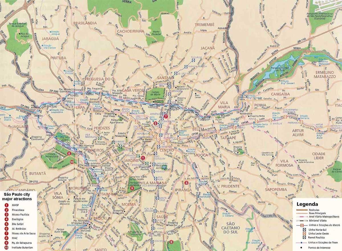 Сан-Паўлу сад на карце